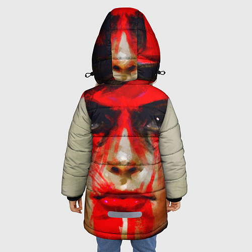 Зимняя куртка для девочки Арт / 3D-Черный – фото 4