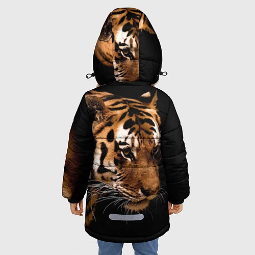 Зимняя куртка для девочки Тигрица / 3D-Черный – фото 4