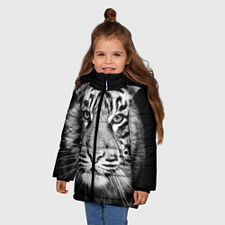 Куртка зимняя для девочки Красавец тигр, цвет: 3D-красный — фото 2