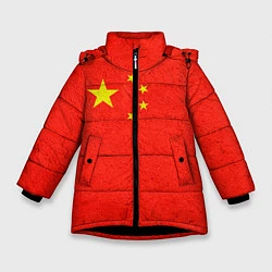 Куртка зимняя для девочки Китай, цвет: 3D-черный