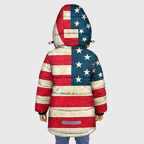 Зимняя куртка для девочки США / 3D-Черный – фото 4