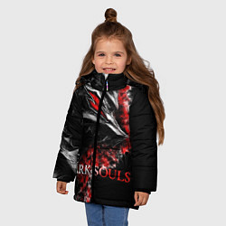 Куртка зимняя для девочки Dark Souls: Wolf, цвет: 3D-черный — фото 2