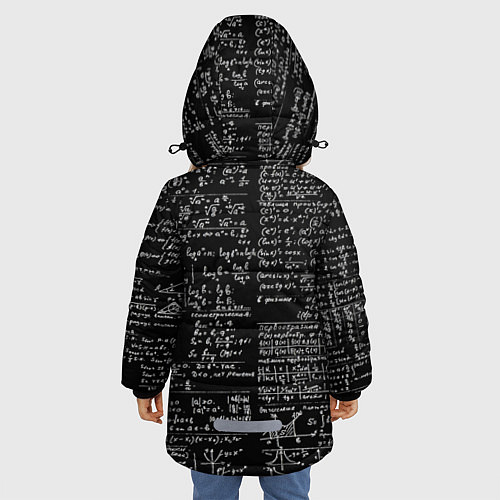Зимняя куртка для девочки Шпаргалки / 3D-Черный – фото 4