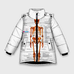 Куртка зимняя для девочки Шпаргалки, цвет: 3D-черный