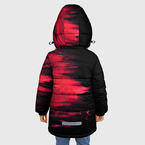 Зимняя куртка для девочки Краска / 3D-Черный – фото 4