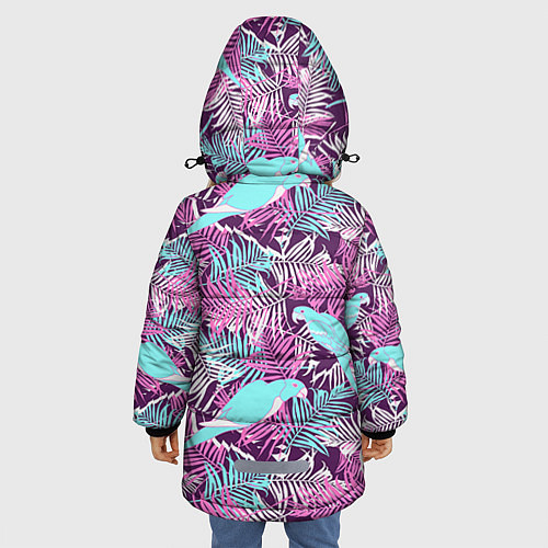 Зимняя куртка для девочки Summer paradise / 3D-Черный – фото 4