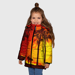 Куртка зимняя для девочки Summer Surf, цвет: 3D-черный — фото 2