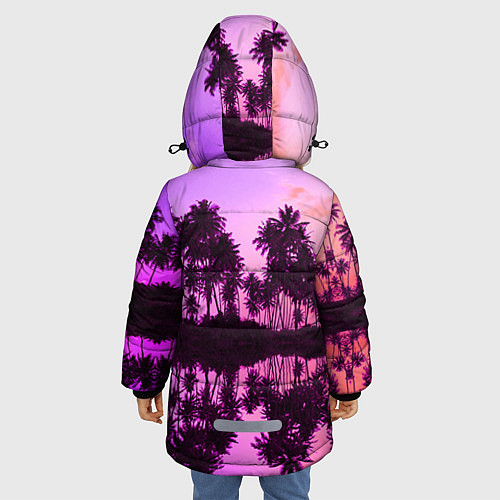Зимняя куртка для девочки Hawaii dream / 3D-Черный – фото 4