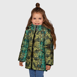 Куртка зимняя для девочки Крокодил, цвет: 3D-красный — фото 2