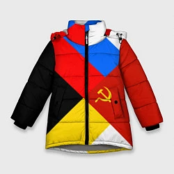 Куртка зимняя для девочки Вечная Россия, цвет: 3D-светло-серый