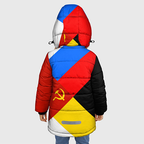 Зимняя куртка для девочки Вечная Россия / 3D-Красный – фото 4