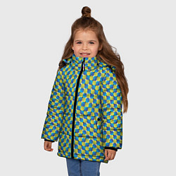 Куртка зимняя для девочки Великая иллюзия, цвет: 3D-черный — фото 2