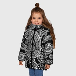 Куртка зимняя для девочки Paisley, цвет: 3D-светло-серый — фото 2