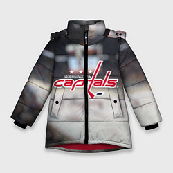 Куртка зимняя для девочки Washington Capitals, цвет: 3D-красный