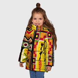 Куртка зимняя для девочки Африка, цвет: 3D-черный — фото 2