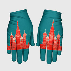 Перчатки Москва, цвет: 3D-принт