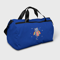 Спортивная сумка Котик на радуге
