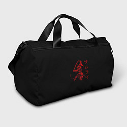 Спортивная сумка Японские иероглифы - самурай