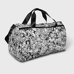 Спортивная сумка Ahegao: Black & White