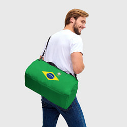 Сумки спортивные Сборная Бразилии: зеленая, цвет: 3D-принт — фото 2