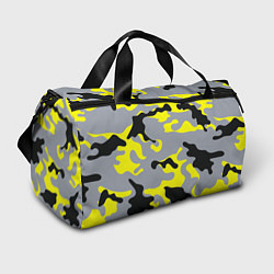 Сумки спортивные Yellow & Grey Camouflage, цвет: 3D-принт