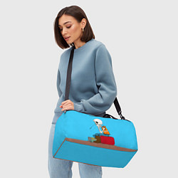 Сумки спортивные Скелет-геодезист, цвет: 3D-принт — фото 2