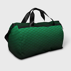 Спортивная сумка Узор зеленая чешуя дракон