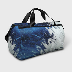 Спортивная сумка Серо-синее абстрактное