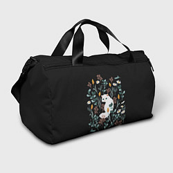 Спортивная сумка Кошечка среди цветов