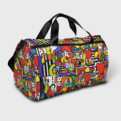 Сумки спортивные Romero Britto - love collage, цвет: 3D-принт