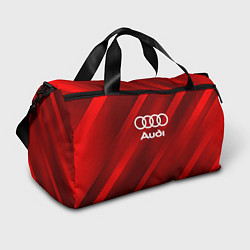 Сумки спортивные Audi red полосы, цвет: 3D-принт
