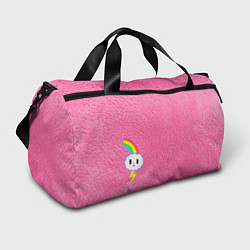 Спортивная сумка Облачко на розовом мехе с радугой парная