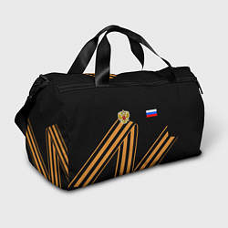 Спортивная сумка Герб России - георгиевская лента