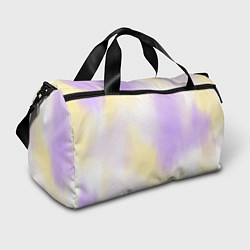 Спортивная сумка Акварельный принт с желтым и фиолетовым цветами