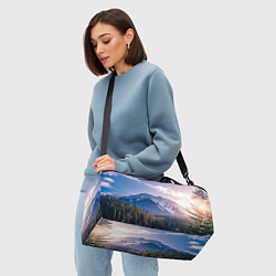 Сумки спортивные Горы Лес Солнце, цвет: 3D-принт — фото 2