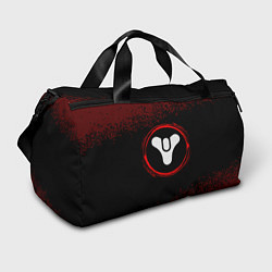 Спортивная сумка Символ Destiny и краска вокруг на темном фоне
