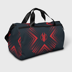 Спортивная сумка Красный Символ Dead Space на темном фоне со стрелк
