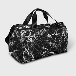 Спортивная сумка Текстура чёрного мрамора Texture of black marble