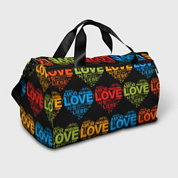 Спортивная сумка Love, Amor, Любовь - Неон версия