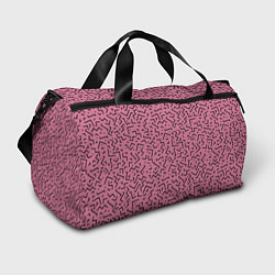 Спортивная сумка Минималистический паттерн на розовом фоне