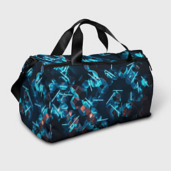 Спортивная сумка Неоновые фигуры с лазерами - Голубой