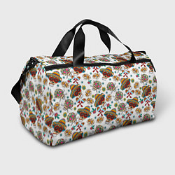 Сумки спортивные Мексиканские черепки, цвет: 3D-принт