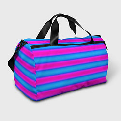 Сумки спортивные Striped pattern яркий неоновый полосатый узор, цвет: 3D-принт