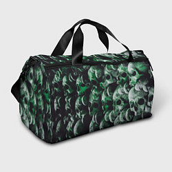 Спортивная сумка Множество черепов во тьме - Зелёный