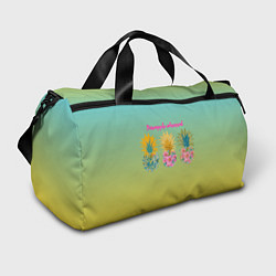 Спортивная сумка Сочные разноцветные ананасы