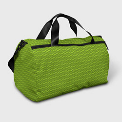 Спортивная сумка Зеленые светлые и темные волнистые полосы