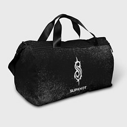 Спортивная сумка Slipknot с потертостями на темном фоне