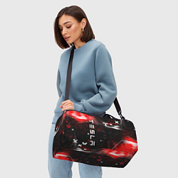 Сумки спортивные TESLA MOTORS - КРАСНЫЙ ГЛИТЧ, цвет: 3D-принт — фото 2