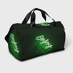 Спортивная сумка Неоновая надпись во тьме: Наслаждайся - Зелёный