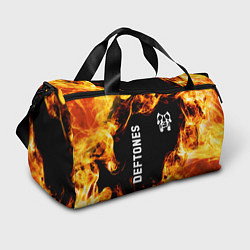Спортивная сумка Deftones и пылающий огонь